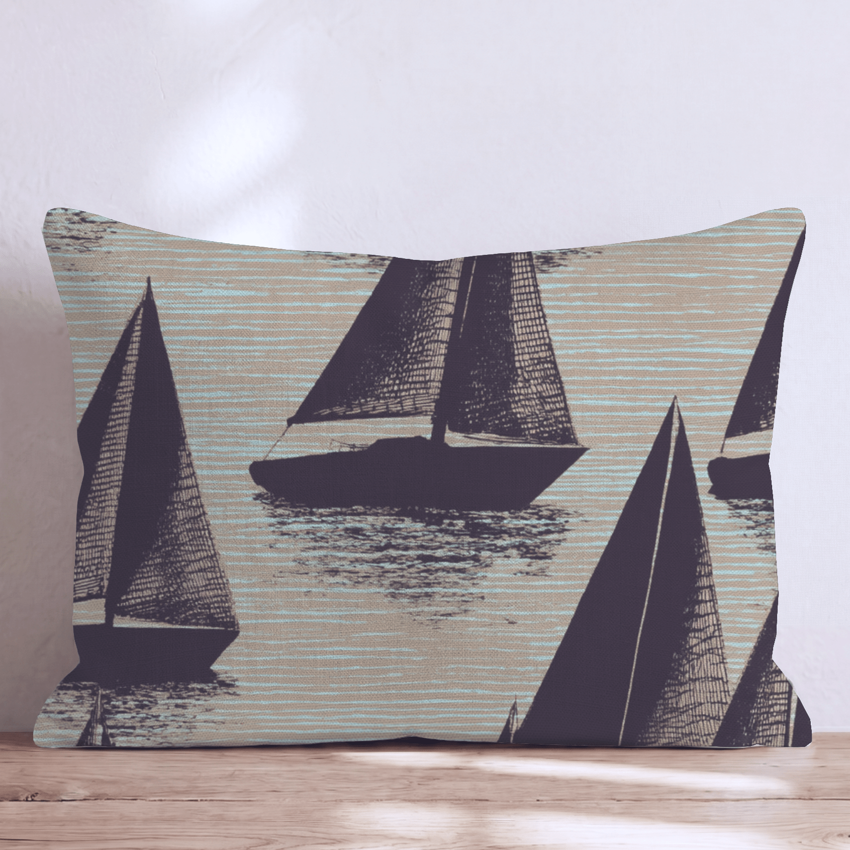 Sailing At Midnight Throw Pillow - Hillcroft Home
