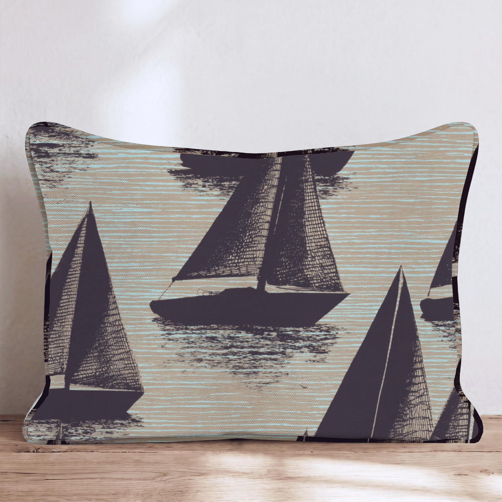 Sailing At Midnight Throw Pillow - Hillcroft Home