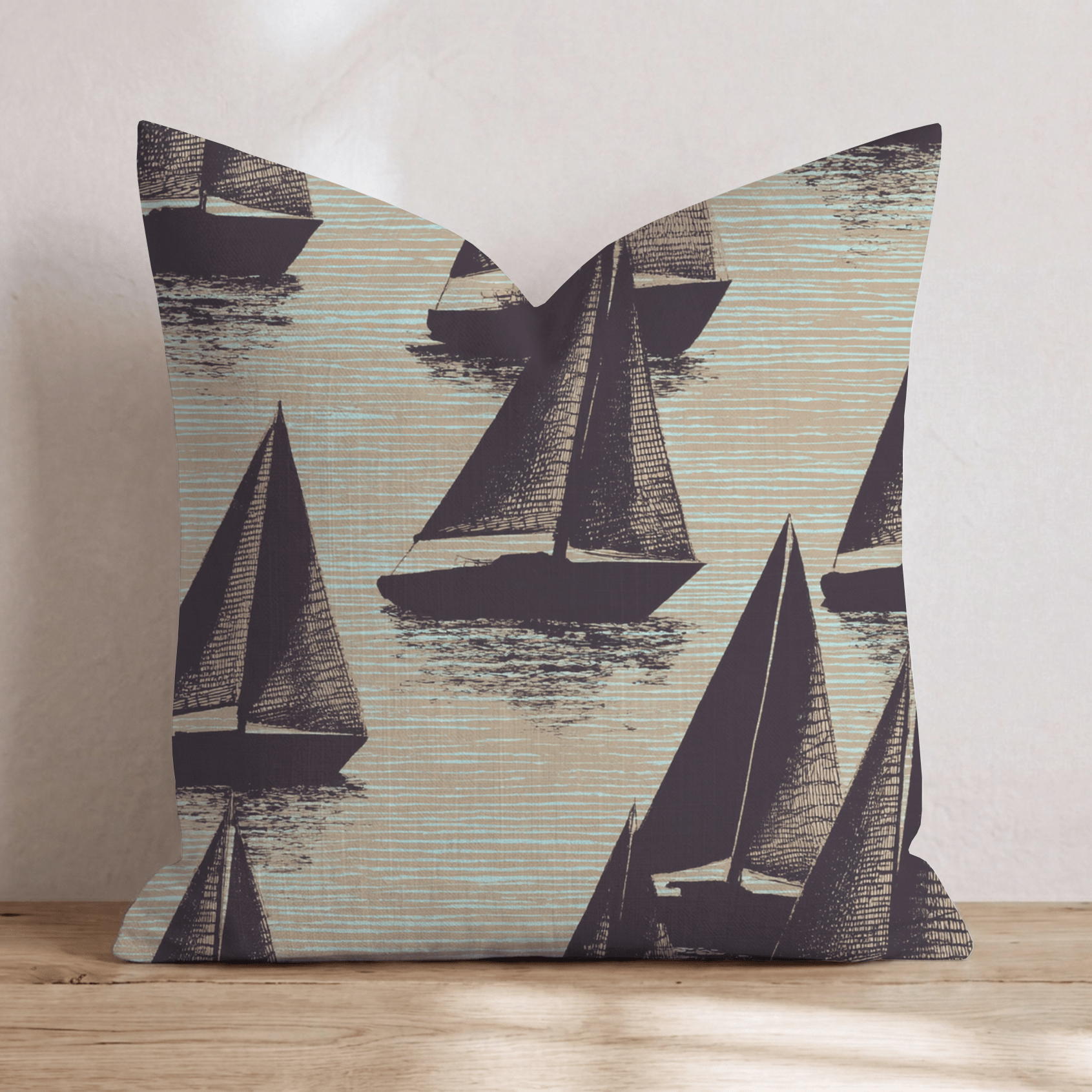 Sailing At Midnight Throw Pillow - Hillcroft Home