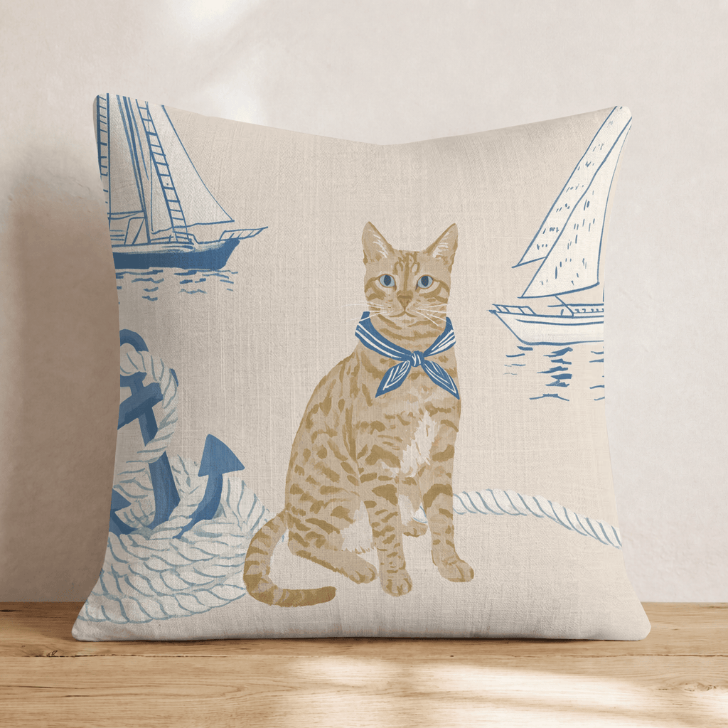 Sailor Bengal Throw Pillow - Hillcroft Home