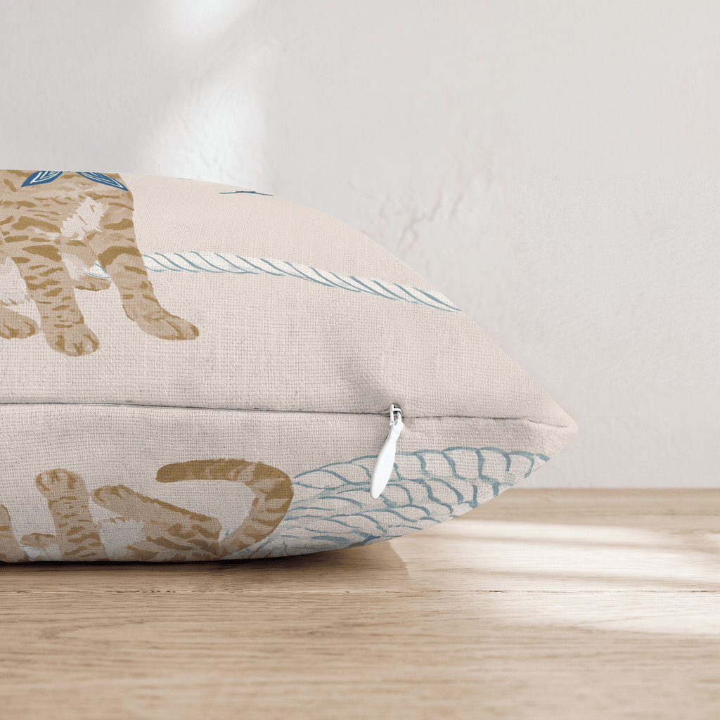 Sailor Bengal Throw Pillow - Hillcroft Home