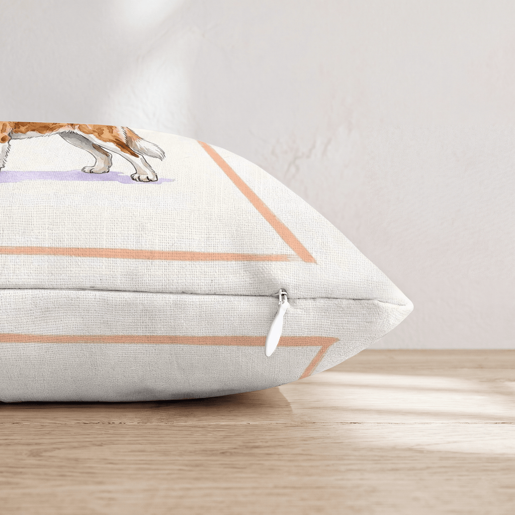 Saint Bernard Coffee Throw Pillow - Hillcroft Home