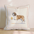 Saint Bernard Lager Throw Pillow - Hillcroft Home