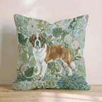 Saint Bernard Power Throw Pillow - Hillcroft Home