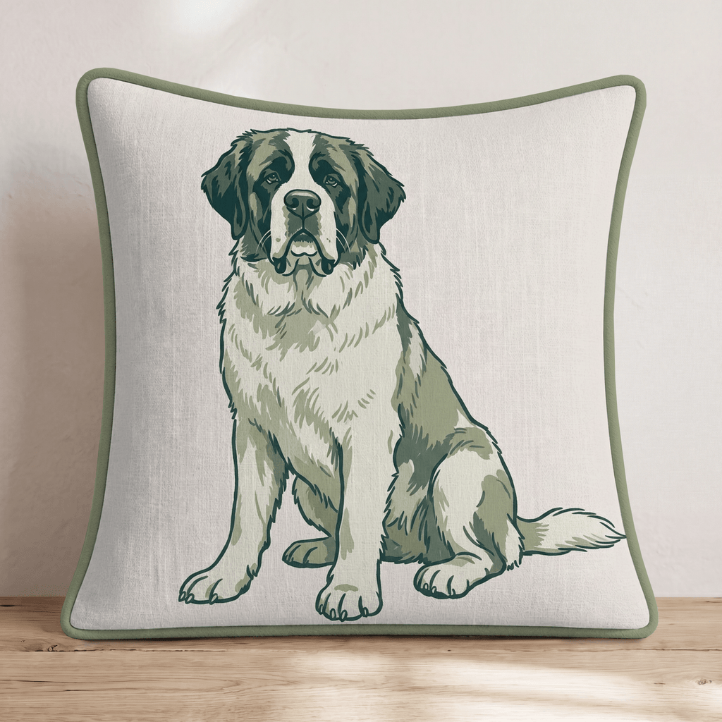Saint Bernard Throw Pillow - Hillcroft Home