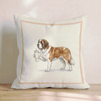 Saint Bernard Tumbler Throw Pillow - Hillcroft Home