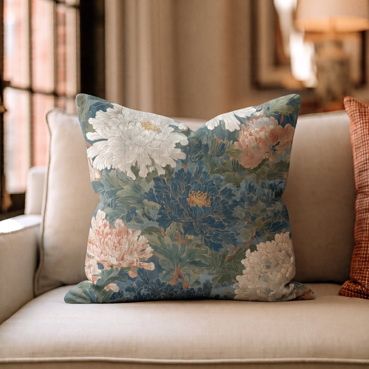 Saltwater Floral Throw Pillow throw pillow - Hillcroft Home