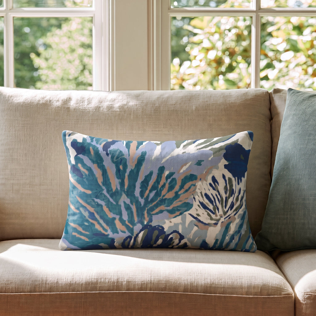 Saltwater Rose Throw Pillow throw pillow - Hillcroft Home