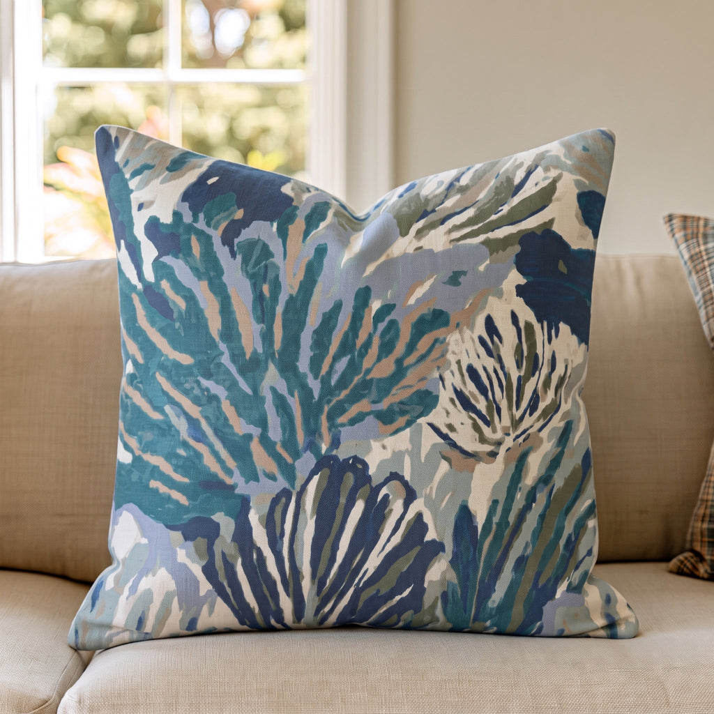 Saltwater Rose Throw Pillow throw pillow - Hillcroft Home