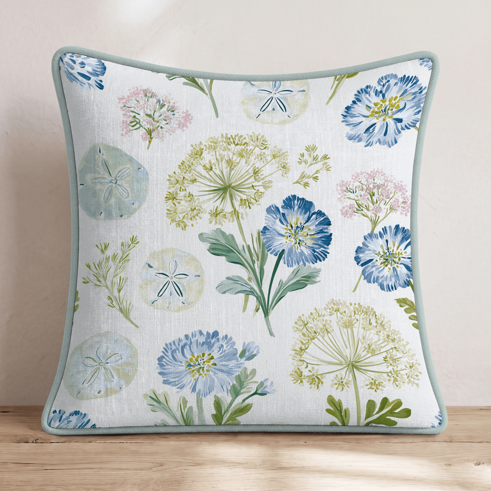 Sand Dollar Scatter Throw Pillow - Hillcroft Home