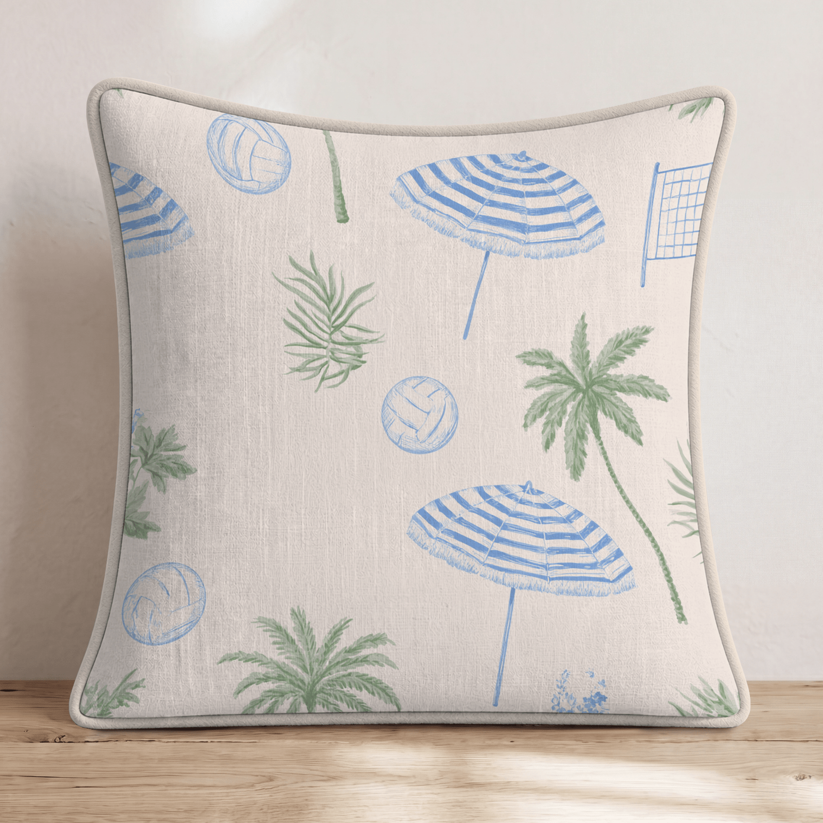 Sand Volleyball Throw Pillow - Hillcroft Home