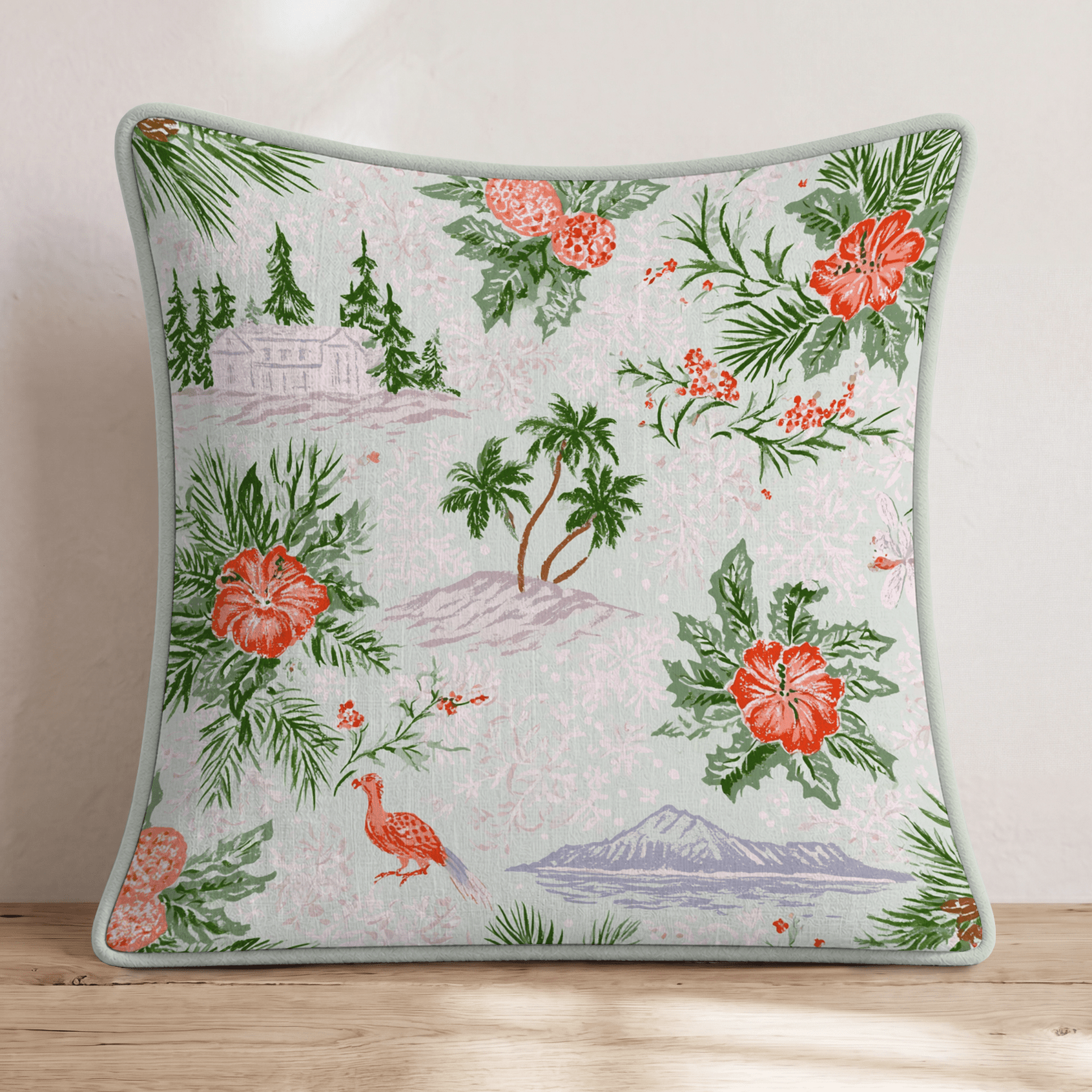 Sandy Claus Throw Pillow - Hillcroft Home