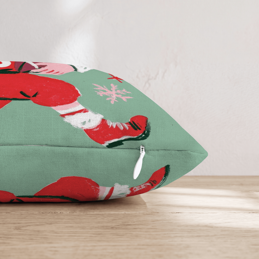 Santa Football Star Throw Pillow - Hillcroft Home