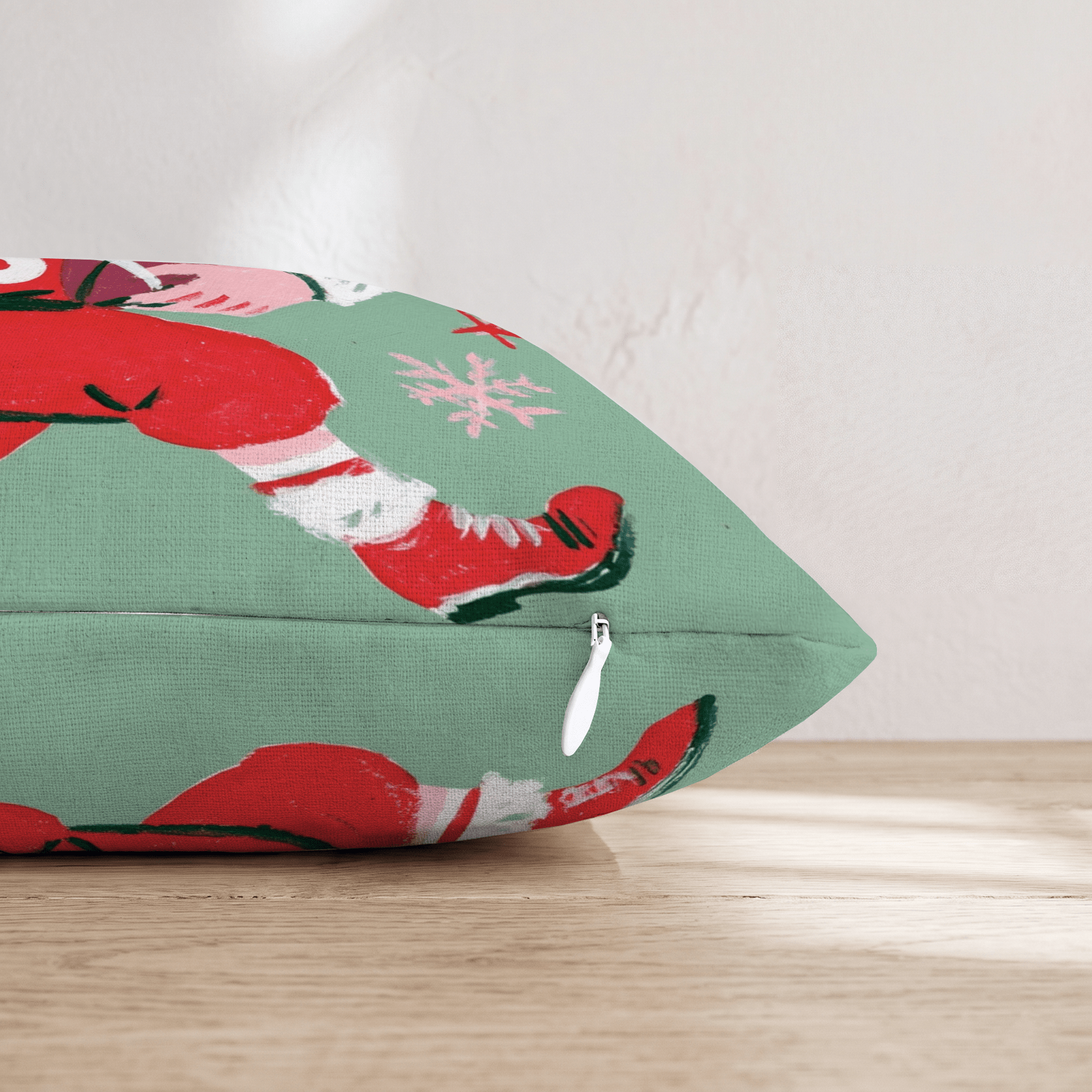 Santa Football Star Throw Pillow - Hillcroft Home