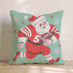 Santa Football Star Throw Pillow - Hillcroft Home