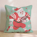 Santa Football Star Throw Pillow - Hillcroft Home