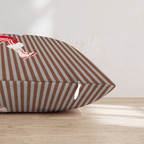 Santa Football Stripes Throw Pillow - Hillcroft Home