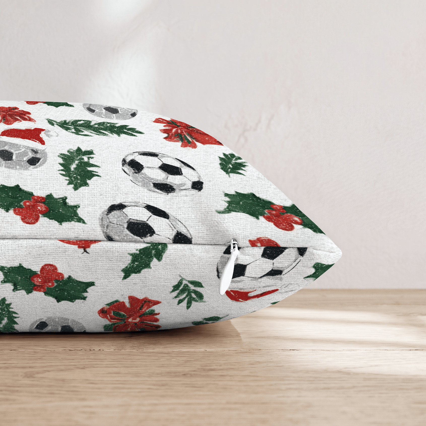 Santa Hat Soccer Throw Pillow - Hillcroft Home