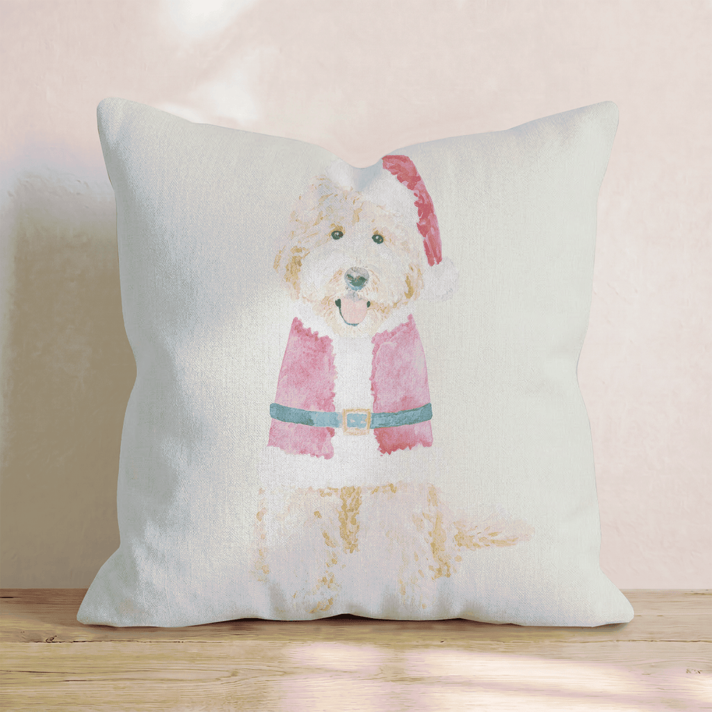 Santa Pup Throw Pillow - Hillcroft Home