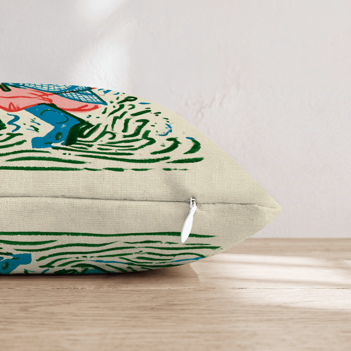 Santa Reels It In Throw Pillow - Hillcroft Home