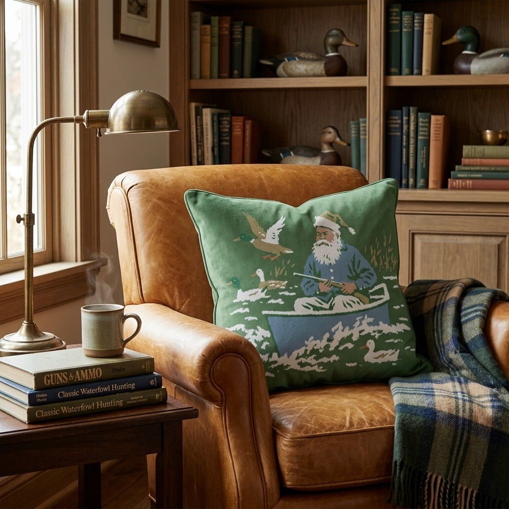 Santa_s Duck Hunt Throw Pillow - Hillcroft Home