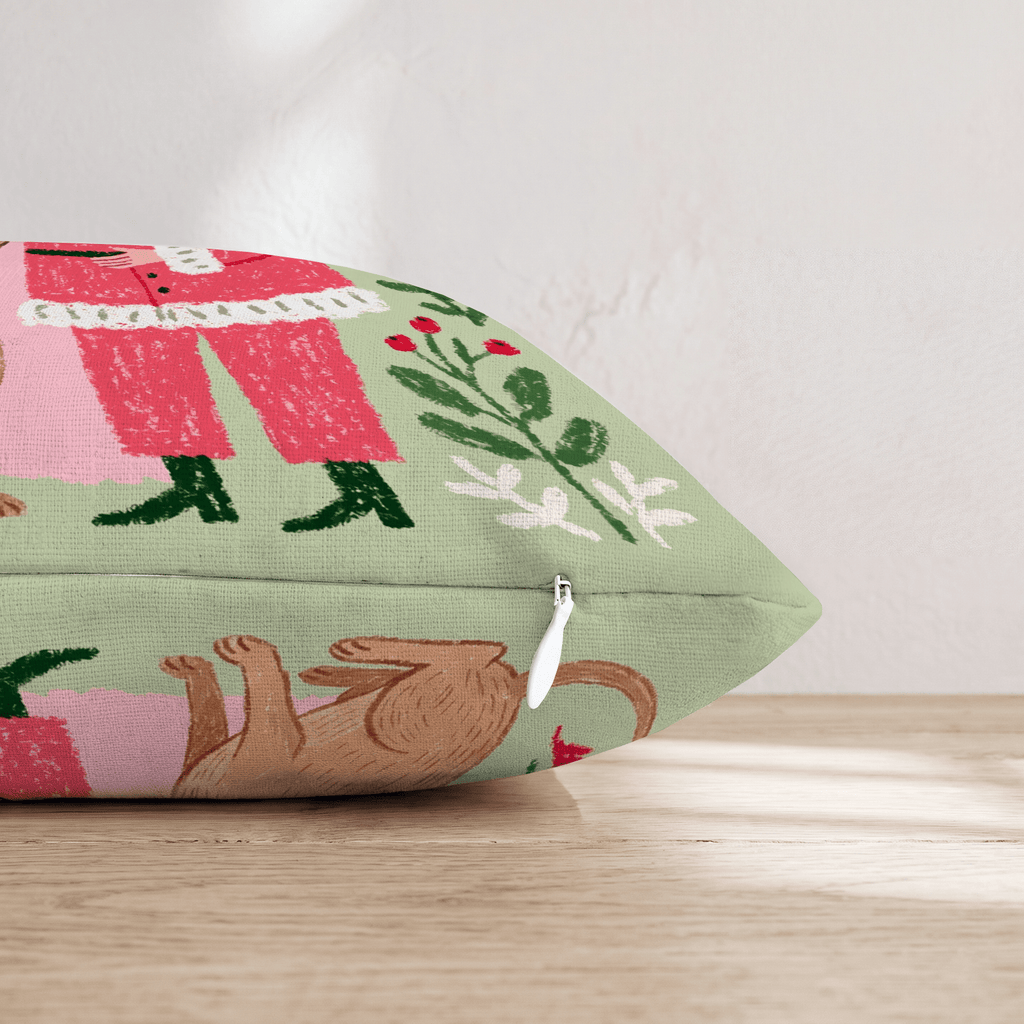 Santa_s Gentle Dachshund Throw Pillow - Hillcroft Home