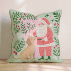 Santa_s Gentle Dachshund Throw Pillow - Hillcroft Home