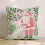 Santa_s Gentle Goldendoodle Throw Pillow - Hillcroft Home