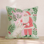 Santa_s Gentle Goldendoodle Throw Pillow - Hillcroft Home
