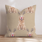 Santa_s Golden Retriever Throw Pillow - Hillcroft Home
