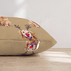 Santa_s Golden Retriever Throw Pillow - Hillcroft Home