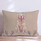 Santa_s Golden Retriever Throw Pillow - Hillcroft Home