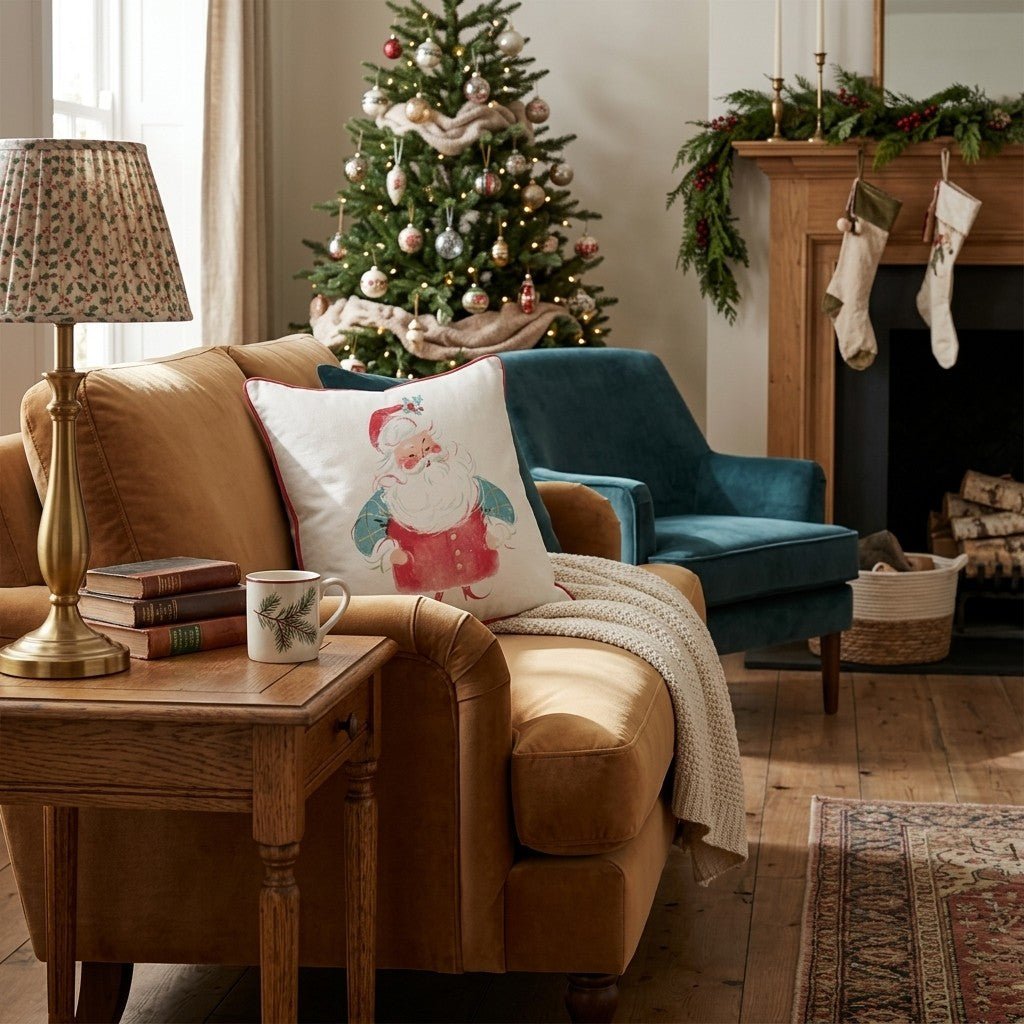 Santa_s Greeting Throw Pillow - Hillcroft Home