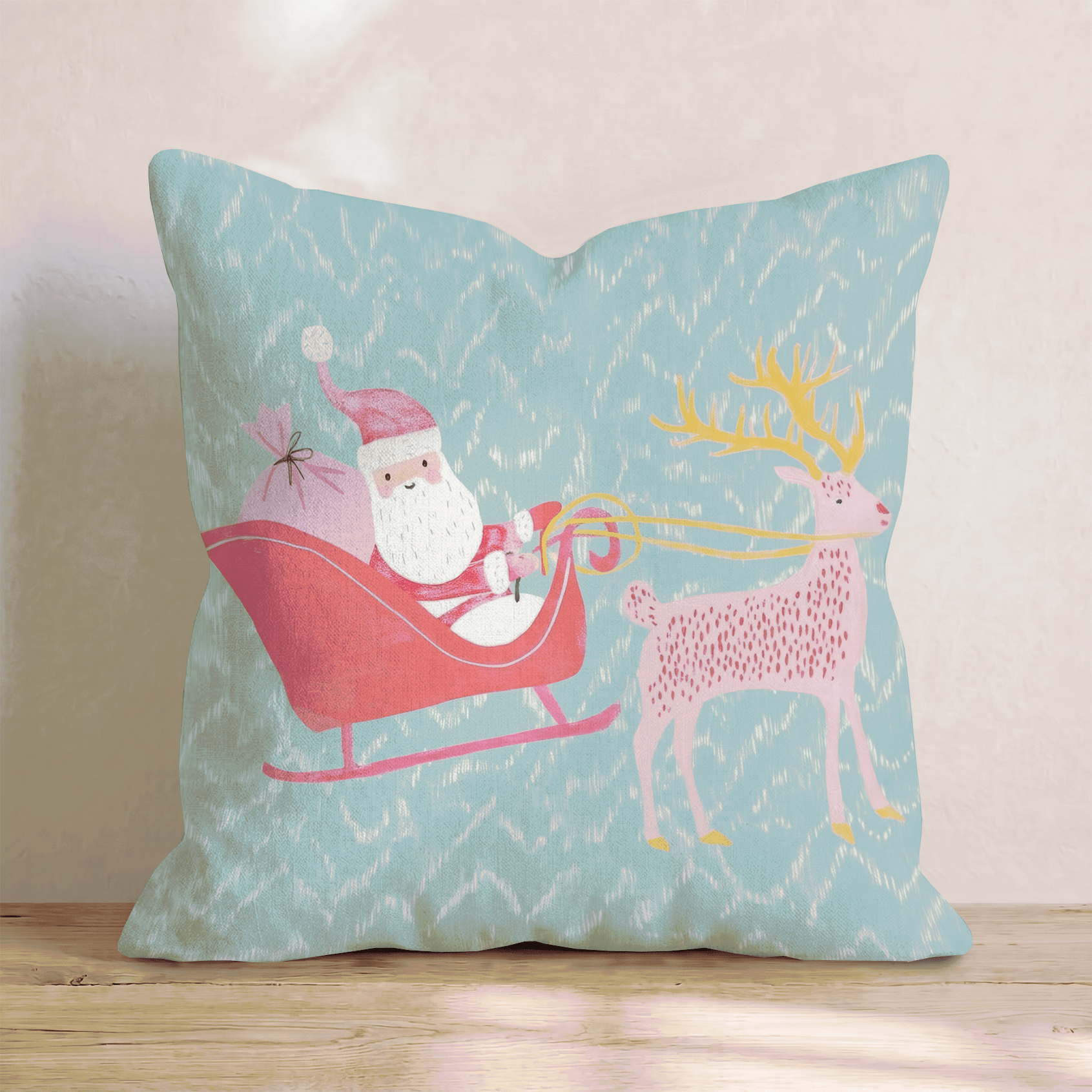 Santa_s New Ride Throw Pillow - Hillcroft Home