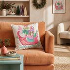 Santa_s Sleigh and Cavalier King Charles Spaniel Throw Pillow throw pillow - Hillcroft Home