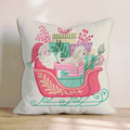 Santa_s Sleigh and Labradoodle Throw Pillow - Hillcroft Home