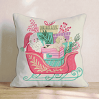 Santa_s Sleigh and Labrador Retriever Throw Pillow - Hillcroft Home