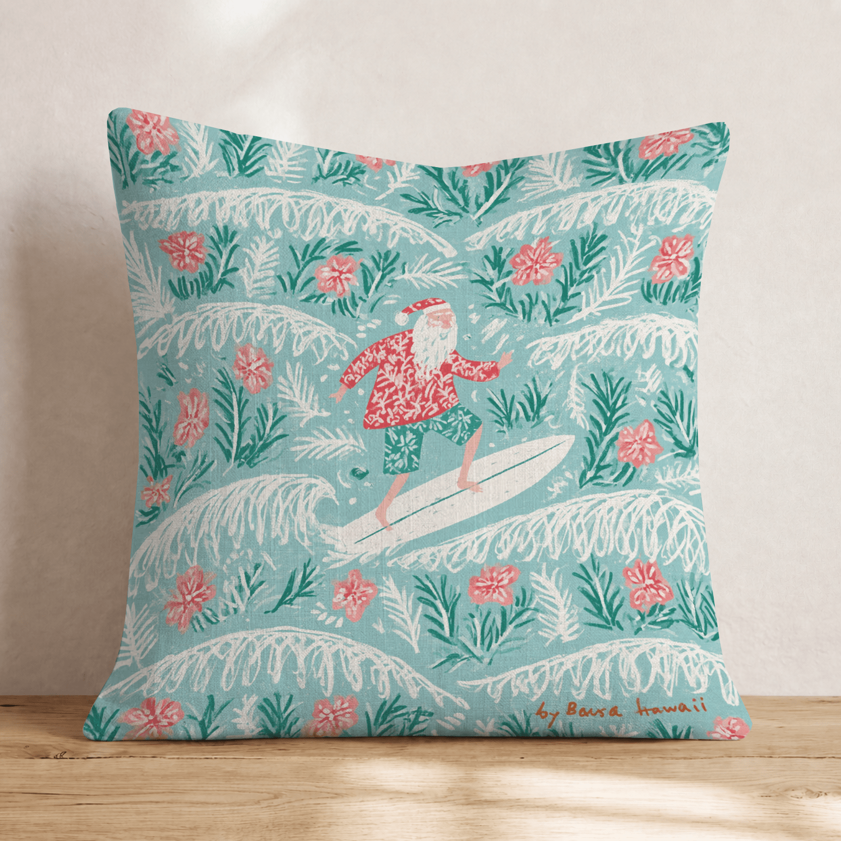 Santa Shred Throw Pillow - Hillcroft Home