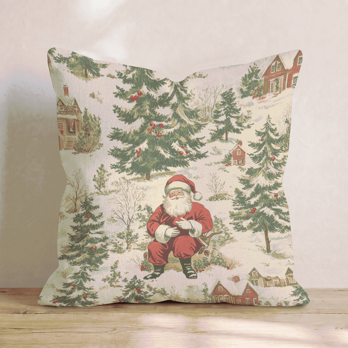 Santa, the Old Timer. Throw Pillow throw pillow - Hillcroft Home