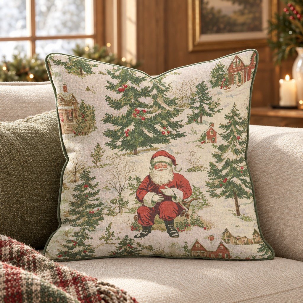 Santa, the Old Timer. Throw Pillow throw pillow - Hillcroft Home