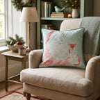 Santa's Holiday Cocktail Hour Throw Pillow throw pillow - Hillcroft Home