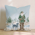 Santa's Hunting Companion Throw Pillow - Hillcroft Home