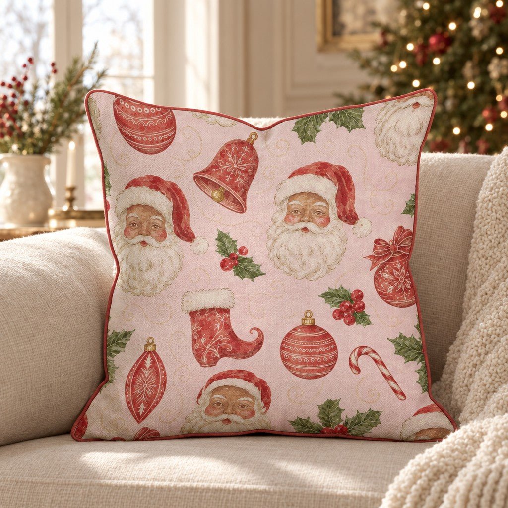 Santas Sweet Shoppe Throw Pillow throw pillow - Hillcroft Home