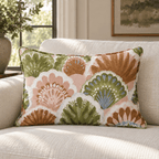Scallop Boho Throw Pillow throw pillow - Hillcroft Home