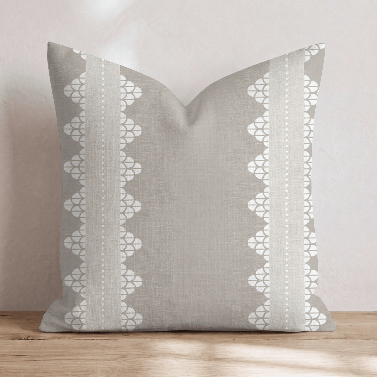 Scallop Stripe Throw Pillow throw pillow - Hillcroft Home