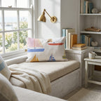 Scandi Sailboats Throw Pillow - Hillcroft Home