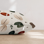 Scandi Scattered Footballs Throw Pillow - Hillcroft Home