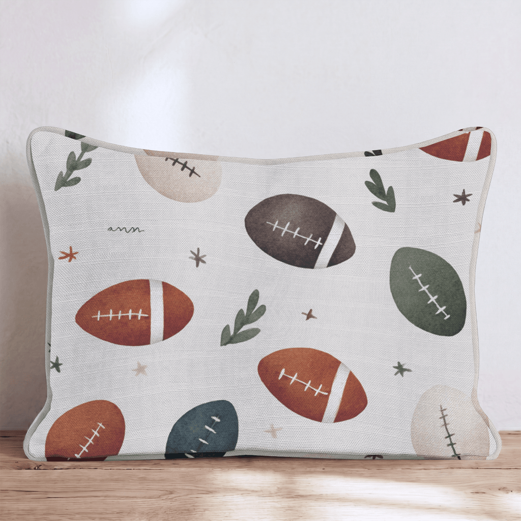 Scandi Scattered Footballs Throw Pillow - Hillcroft Home