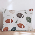 Scandi Scattered Footballs Throw Pillow - Hillcroft Home