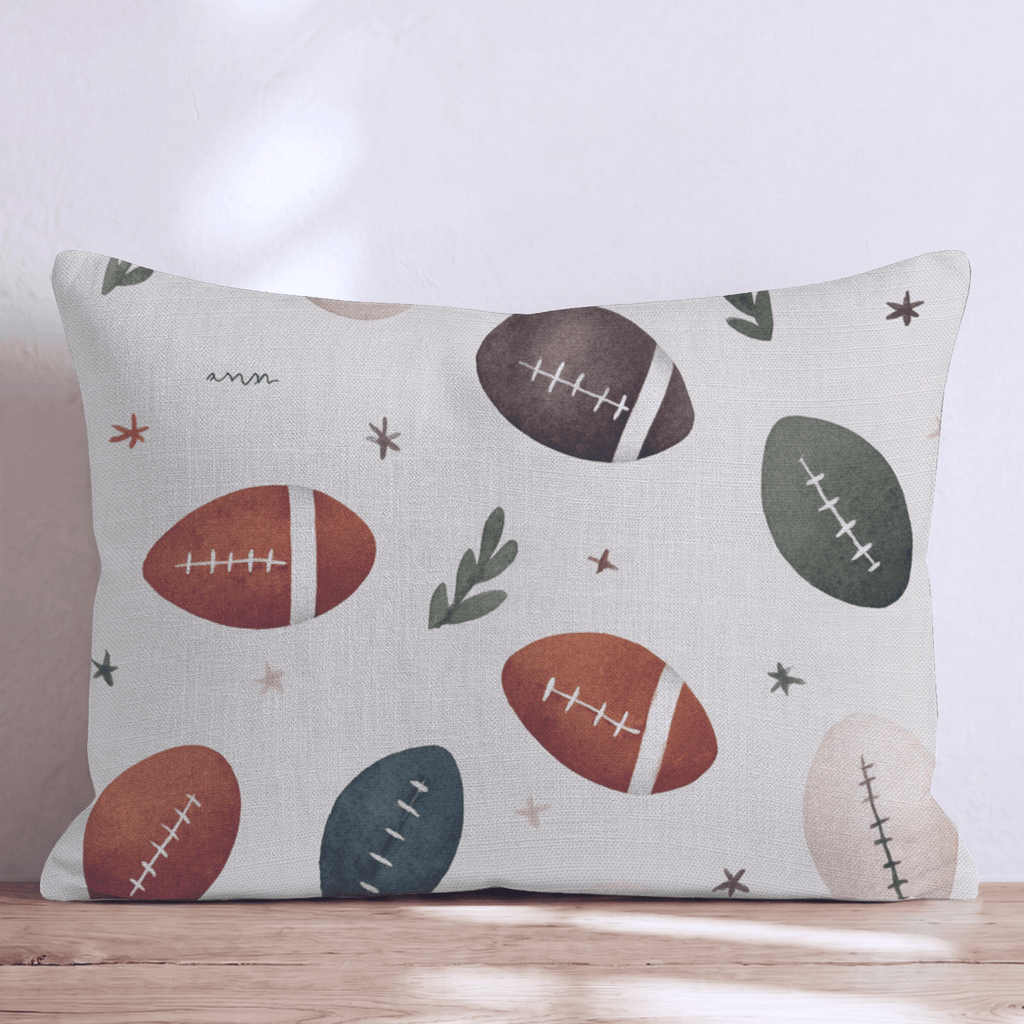 Scandi Scattered Footballs Throw Pillow - Hillcroft Home